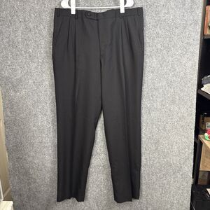 Neiman Marcus Oxford Clothes Wool Dress Pants Mens size  42 High twist Tropical